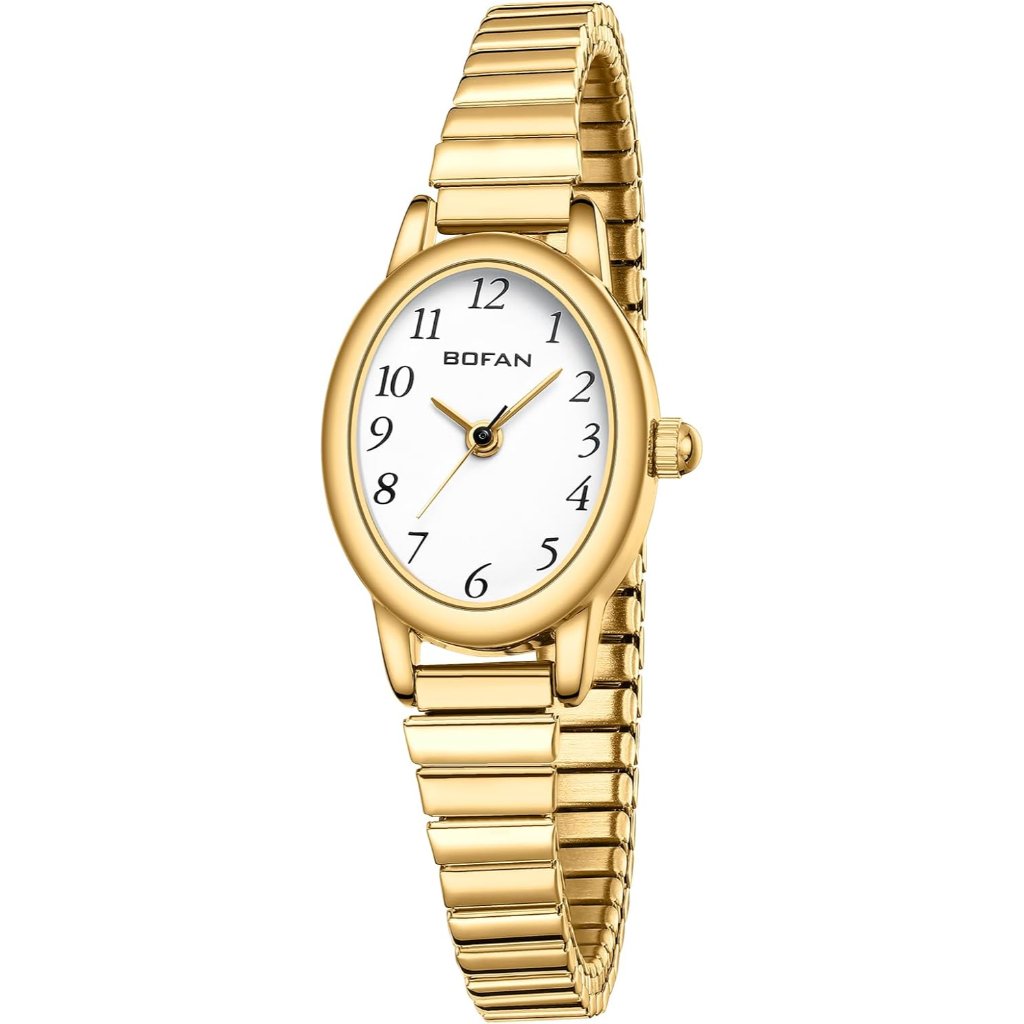 Small Gold Watches For Women Easy Read Ladies Quartz Wrist Watch With Stainless